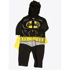 Baby Batman Hooded Romper With Cape 0-6M  Batman Themed  HALLOWEEN Costume